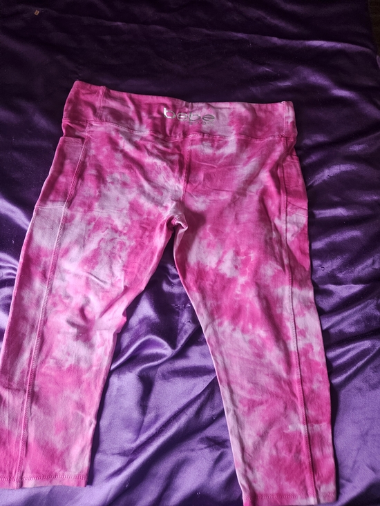 bebe Other - bebe Pink Tie-Dye Capri Leggings